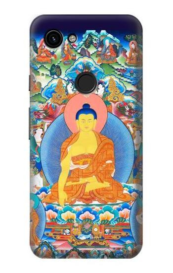 S1256 Peinture Bouddha Etui Coque Housse pour Google Pixel 3a